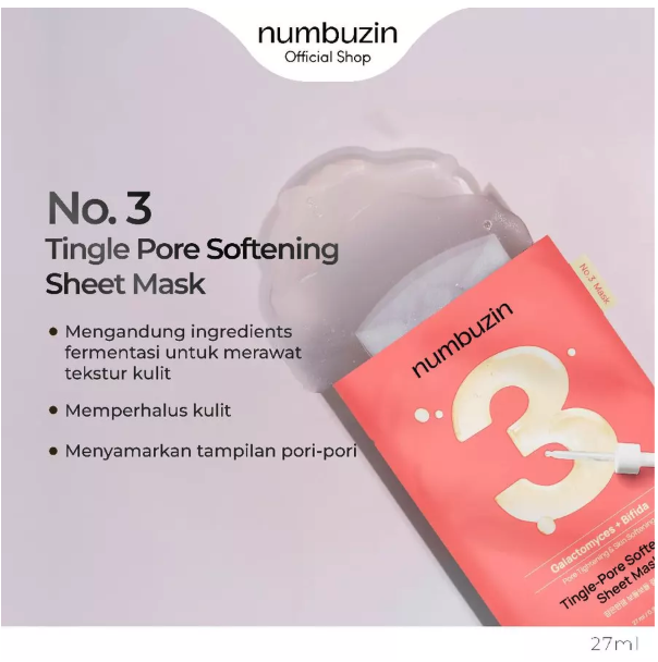 Numbuzin Numbuzin No.3 Tingle-Pore Softening Sheet Mask