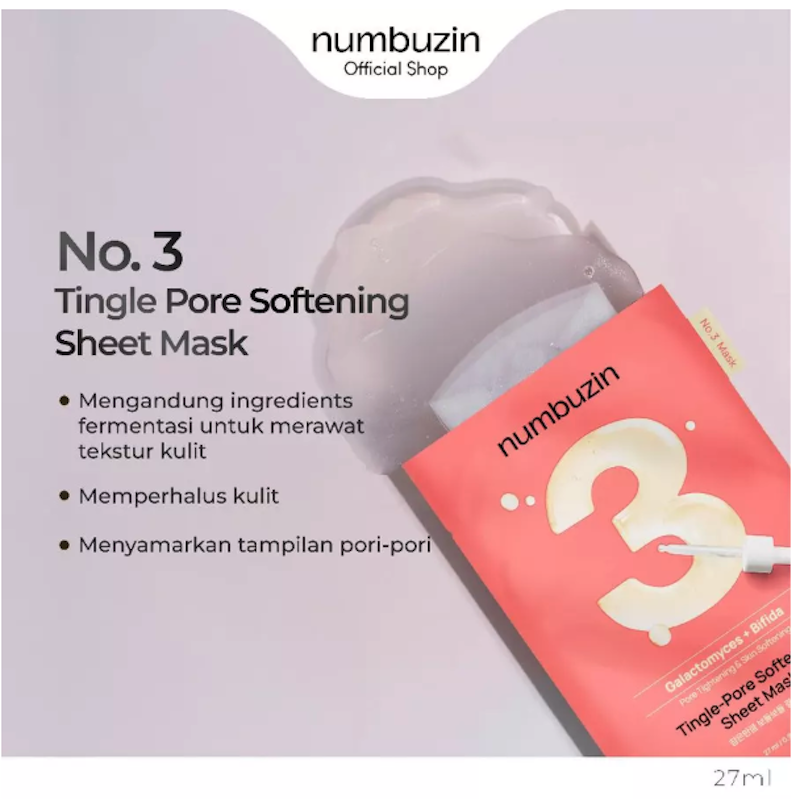 Numbuzin No.3 Tingle-Pore Softening Sheet Mask 2