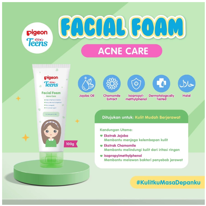 Pigeon Teens Facial Foam Acne Care 2