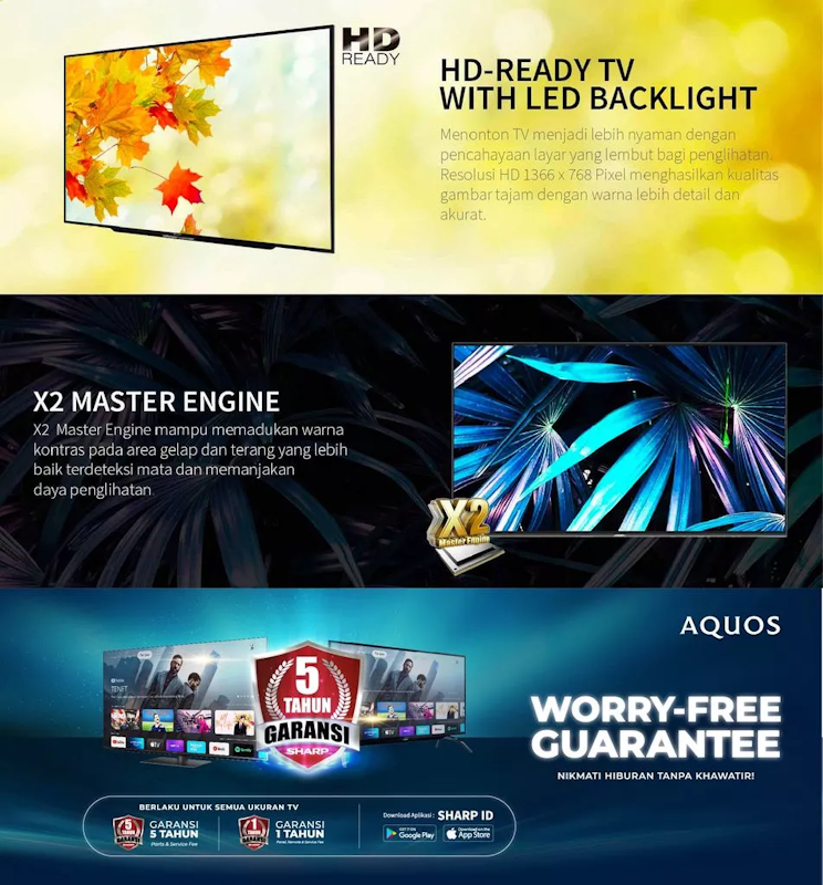 24 Inch AQUOS LED TV 3