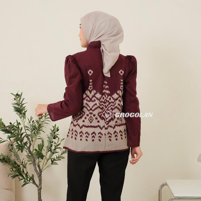  GROGOLAN Kirana Blouse Batik Wanita Janggan Modern
