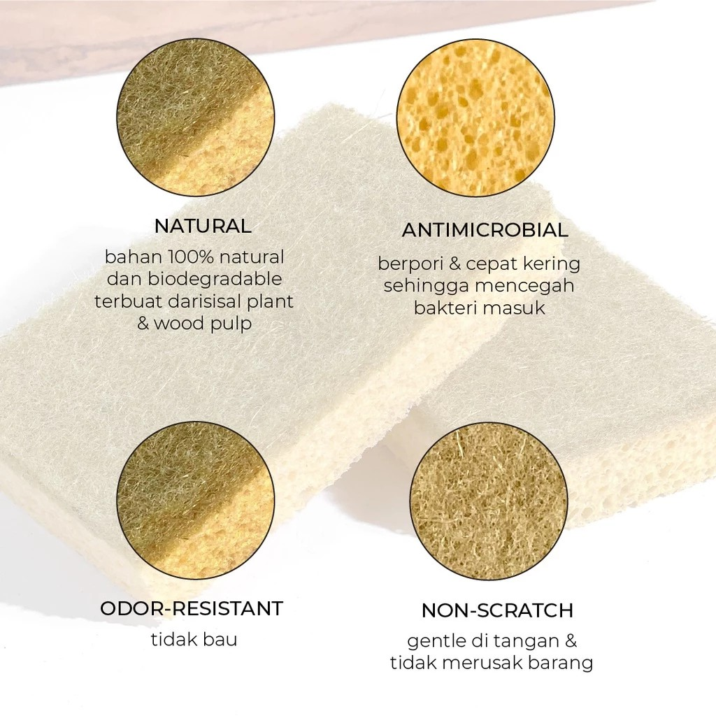 ATHOME  ATHOME Natural Scrubber Sponge