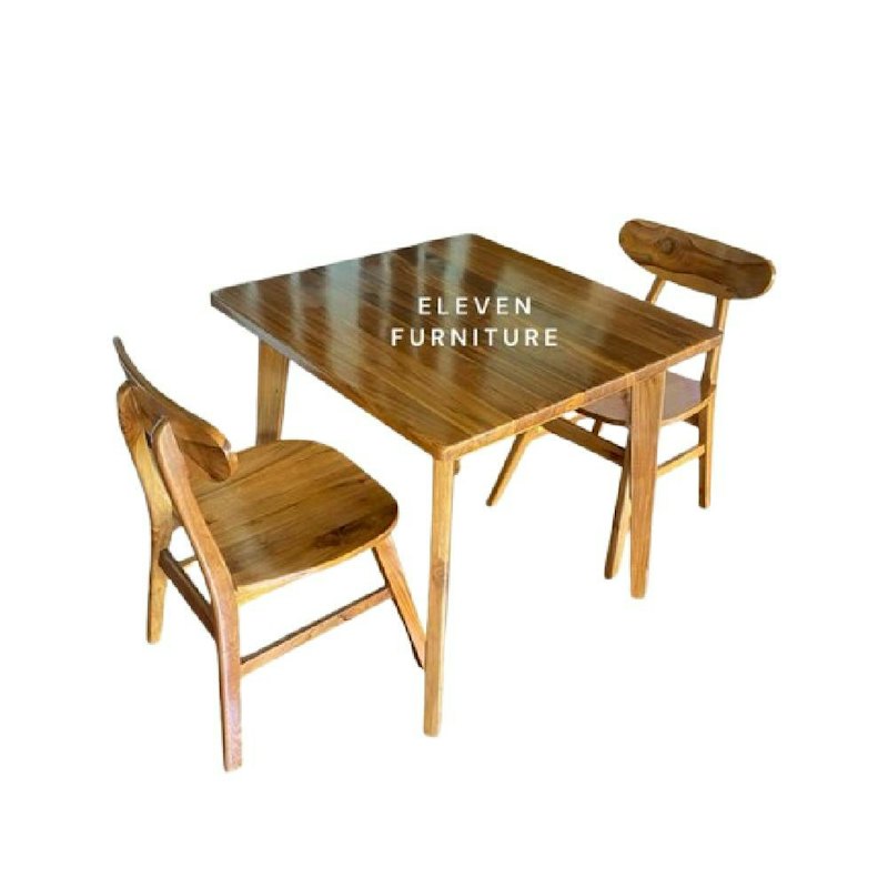 Eleven Furniture Set Meja Makan 2 Kursi Ropan Kafe 1