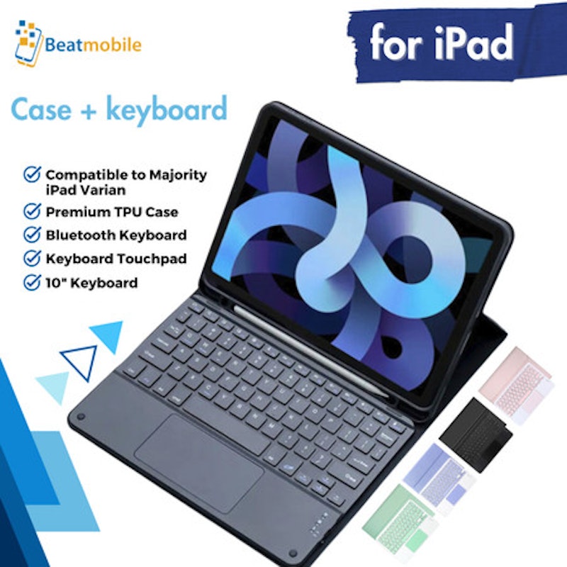 Keyboard Magnetic Case For iPad Gen 10th Black