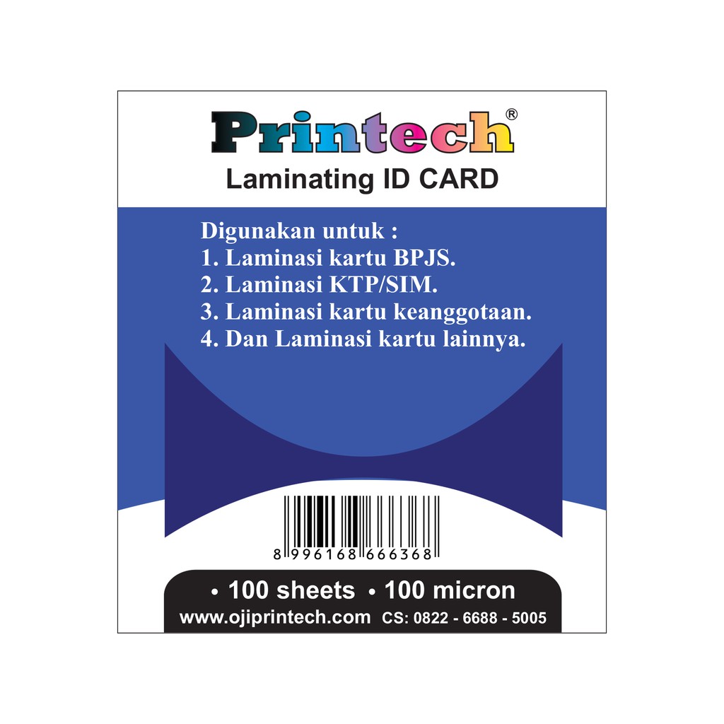 PRINTECH Laminating Film Pouch / Plastik Laminating ID Card 06004
