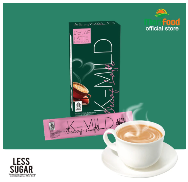Marifood K-MILD Decaf Latte Less Sugar 3 in 1
