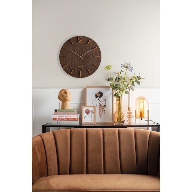 Wall Clock Meek Dark Wood