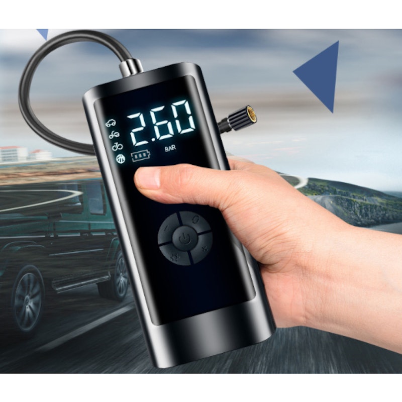 EAFC Pompa Angin Elektrik LCD Display Inflator Portable 4000 mAh 5