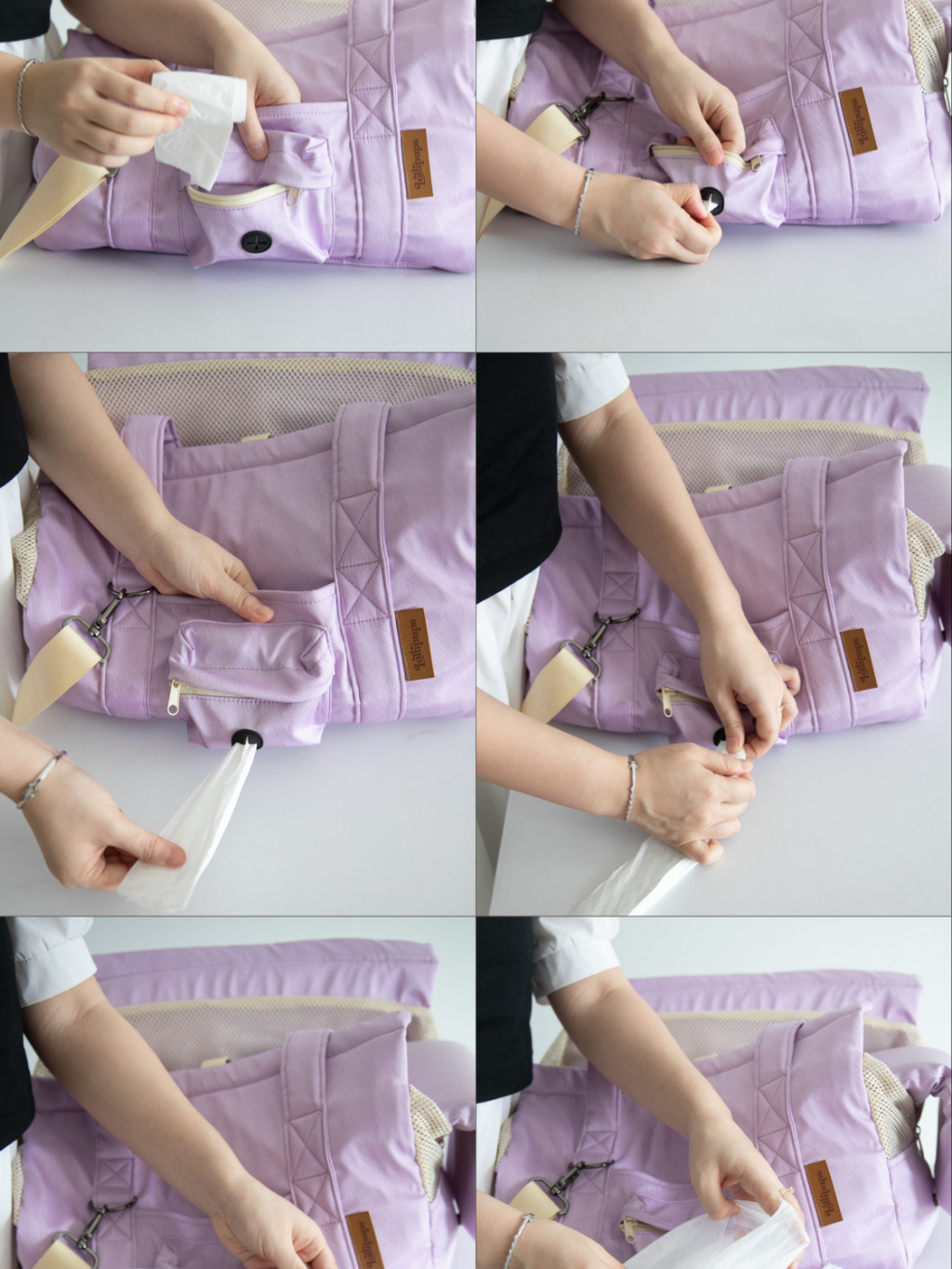 Lollipups ID  Dog Bag with Comfy Cushion & Poop Bag Pocket