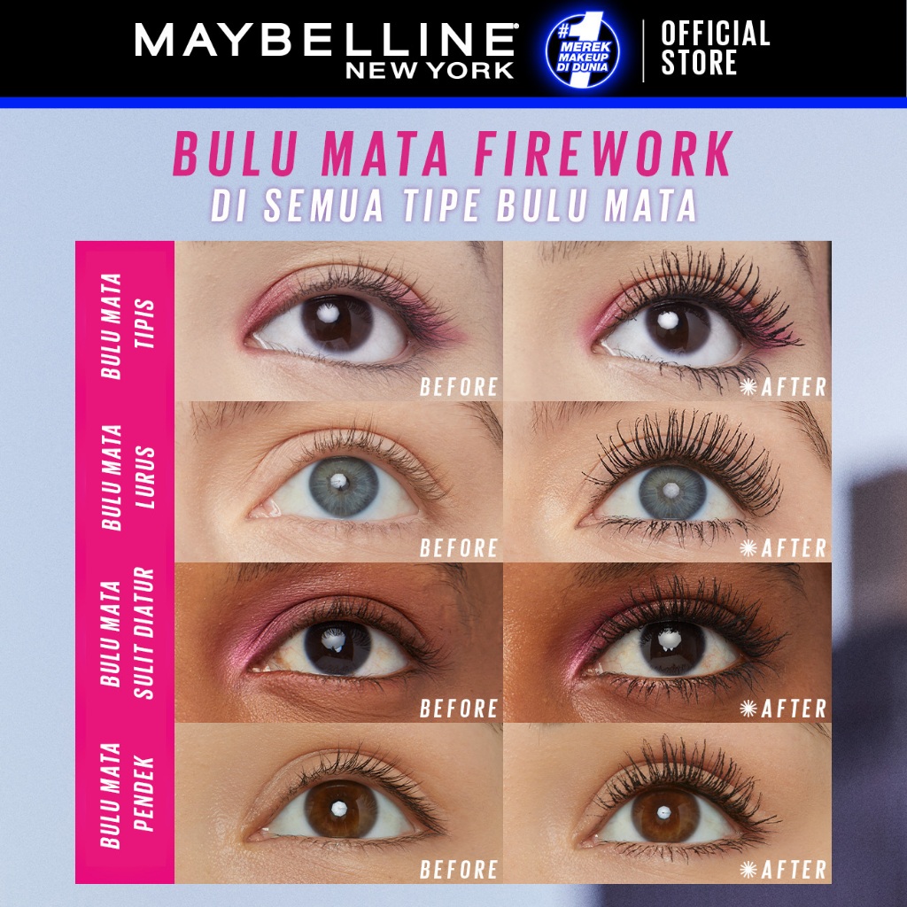 Loreal Indonesia Maybelline New York Firework Waterproof Mascara