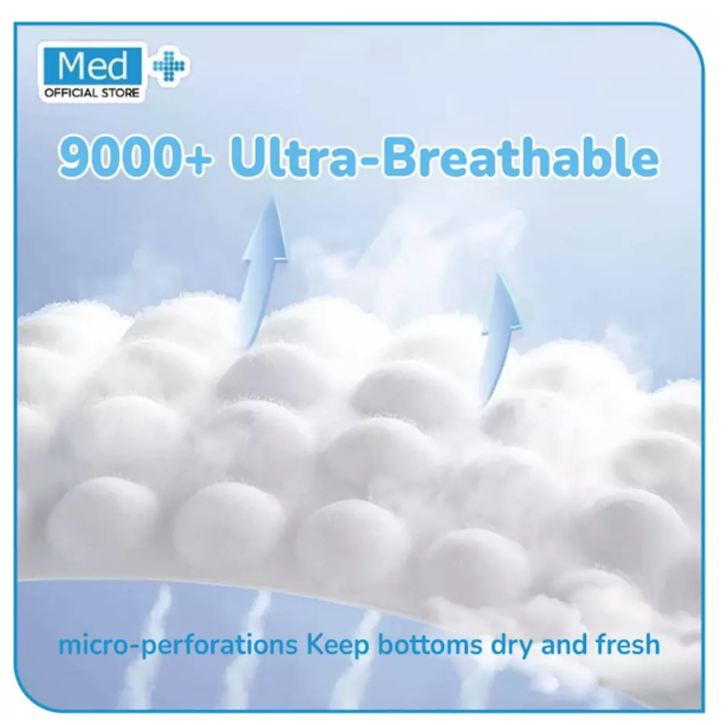Med+ Ultrathin Baby Diapers Pants Disposable L 3