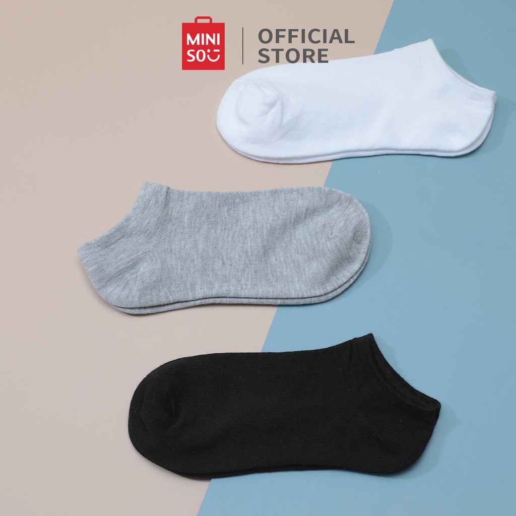 MINISO Women Ankle Socks Solid Casual