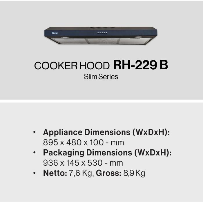 Rinnai Rinnai Cooker Hood  RH-229