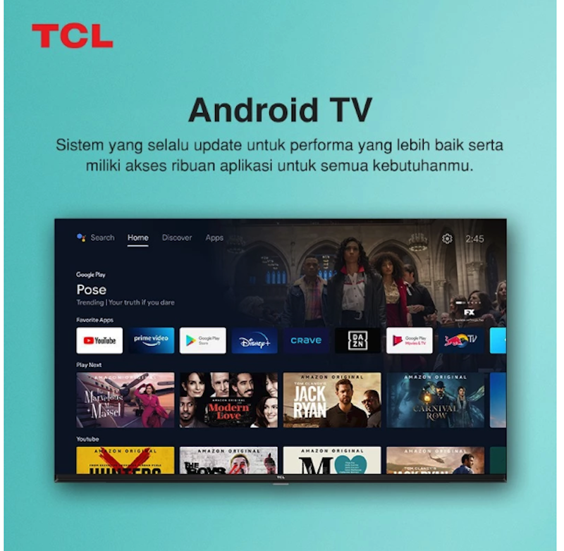 TCL Smart Android TV 43 Inch 4