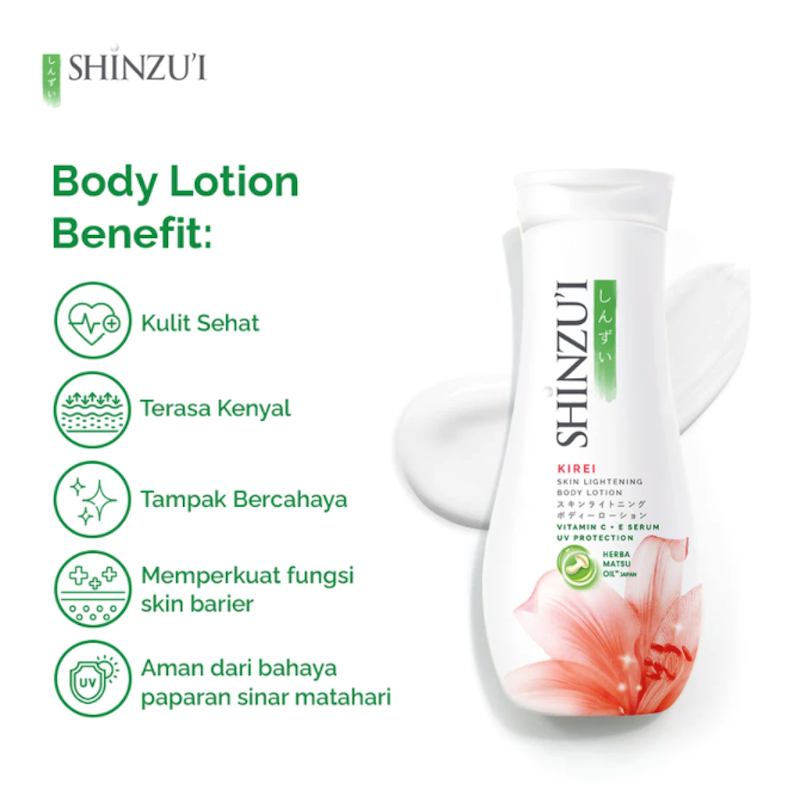 Shinzui Skin Lightening Body Lotion with Vitamin C + E Serum Kirei 210 ml 4