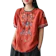 Vallina Outfit Atasan Lengan Pendek Divya Blouse Bohemian Bordier Etnic 1