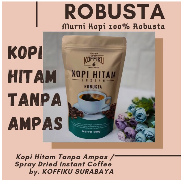 Freysea Indo Citra KOFFIKU Kopi Hitam Instan Robusta