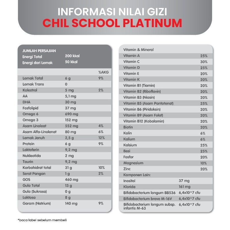Morinaga Chil School Platinum MoriCare+ Triple Bifi 3