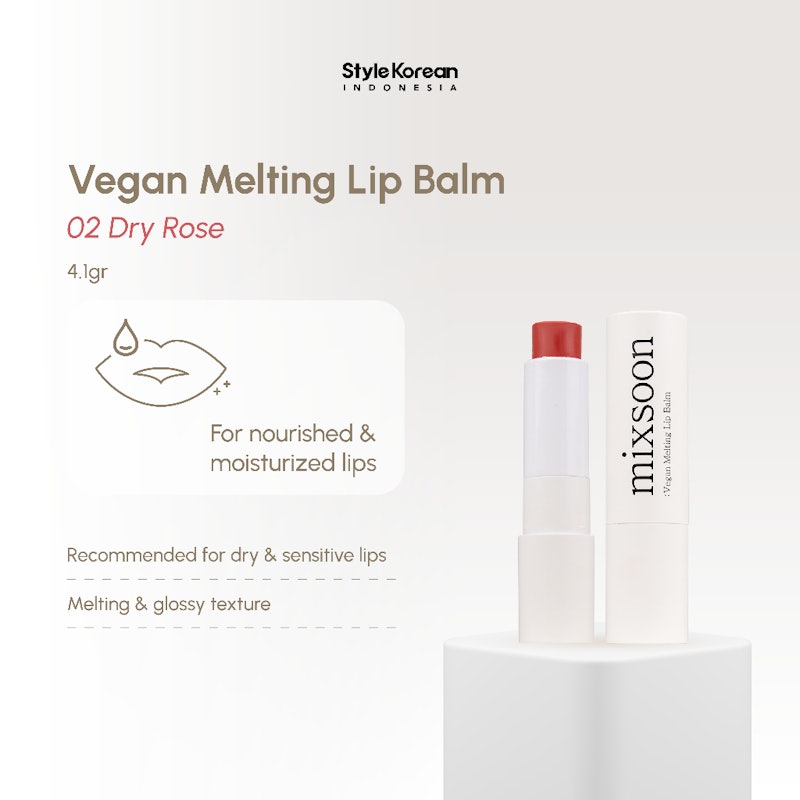 mixsoon Vegan Melting Lip Balm 02 Dry Rose 2