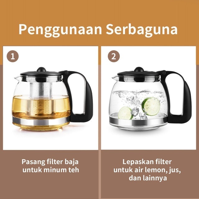 Miniso Set Teko Teh Kaca dan Gelas