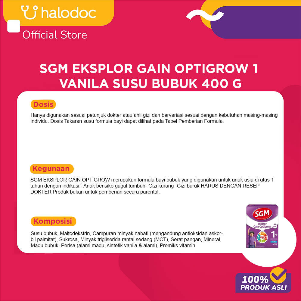 Sarihusada Generasi Mahardika SGM Eksplor Gain Optigrow