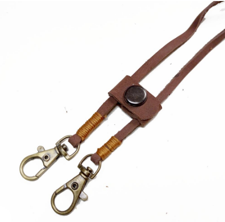 Mekafa Likernik Dark Brown Tali Masker Kulit Asli