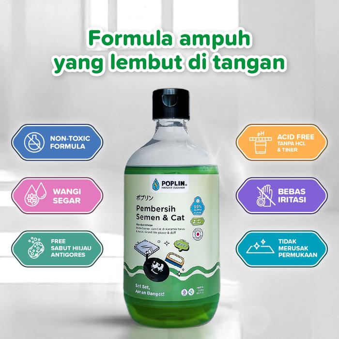 Poplin Instant Cleaner Pembersih Semen & Cat 3
