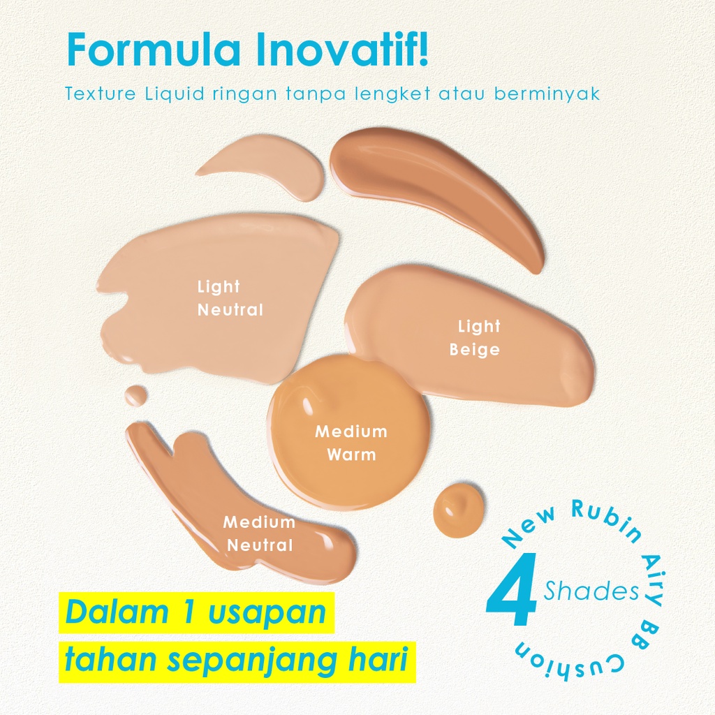 Intisari Kreasi Lestari SADA New Rubin Airy BB Cushion