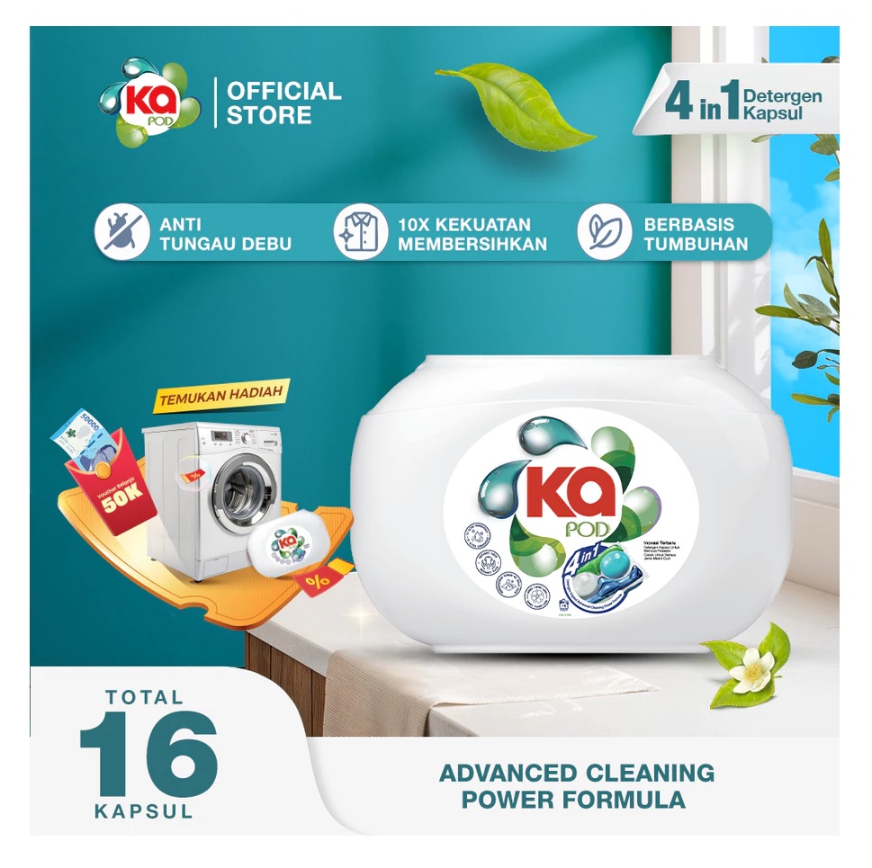Whealth Lohmann Centralin Ka Pod 4 in 1 Deterjen Kapsul Advanced Cleaning Power