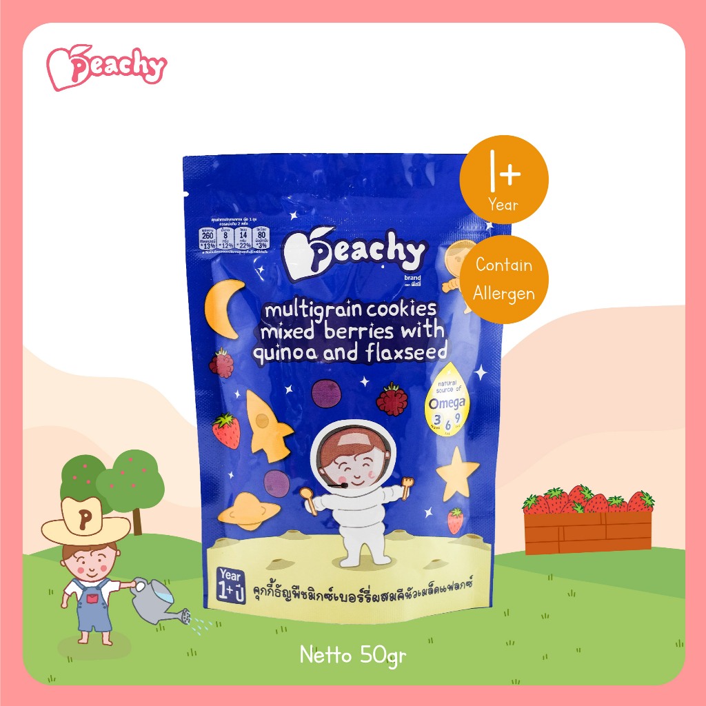 Peachy  Peachy Multigrain Cookies Mixed Berries with Quinoa and Flaxseed