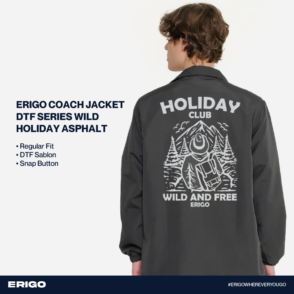 ERIGO Coach Jacket DTF Series Wild Holiday Asphalt