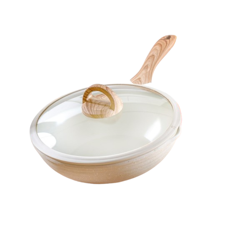 Senclair Eve Ceramic Wajan Anti Lengket WokPan 28 cm 1