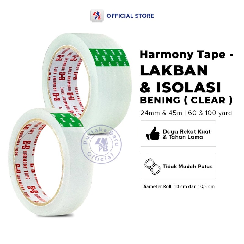 Harmony Tape Lakban Clear Kecil 24mm 2