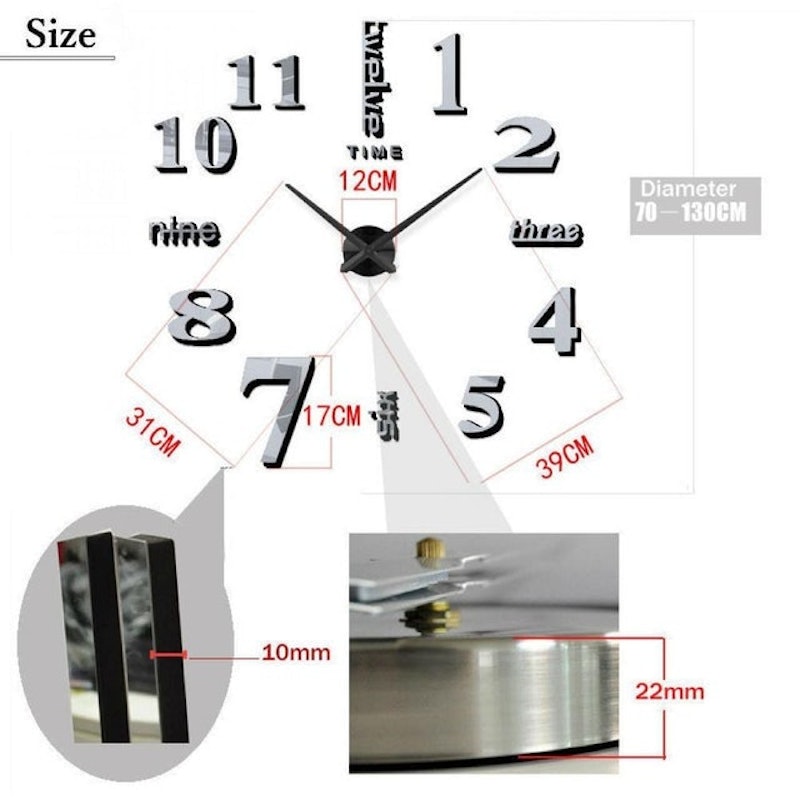 Jam Dinding Raksasa 3D 4