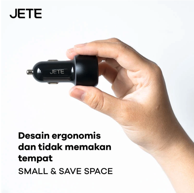 JETE Tenaga Indonesia JETE J6 Car Charger Dual Output 48W with LED Light 