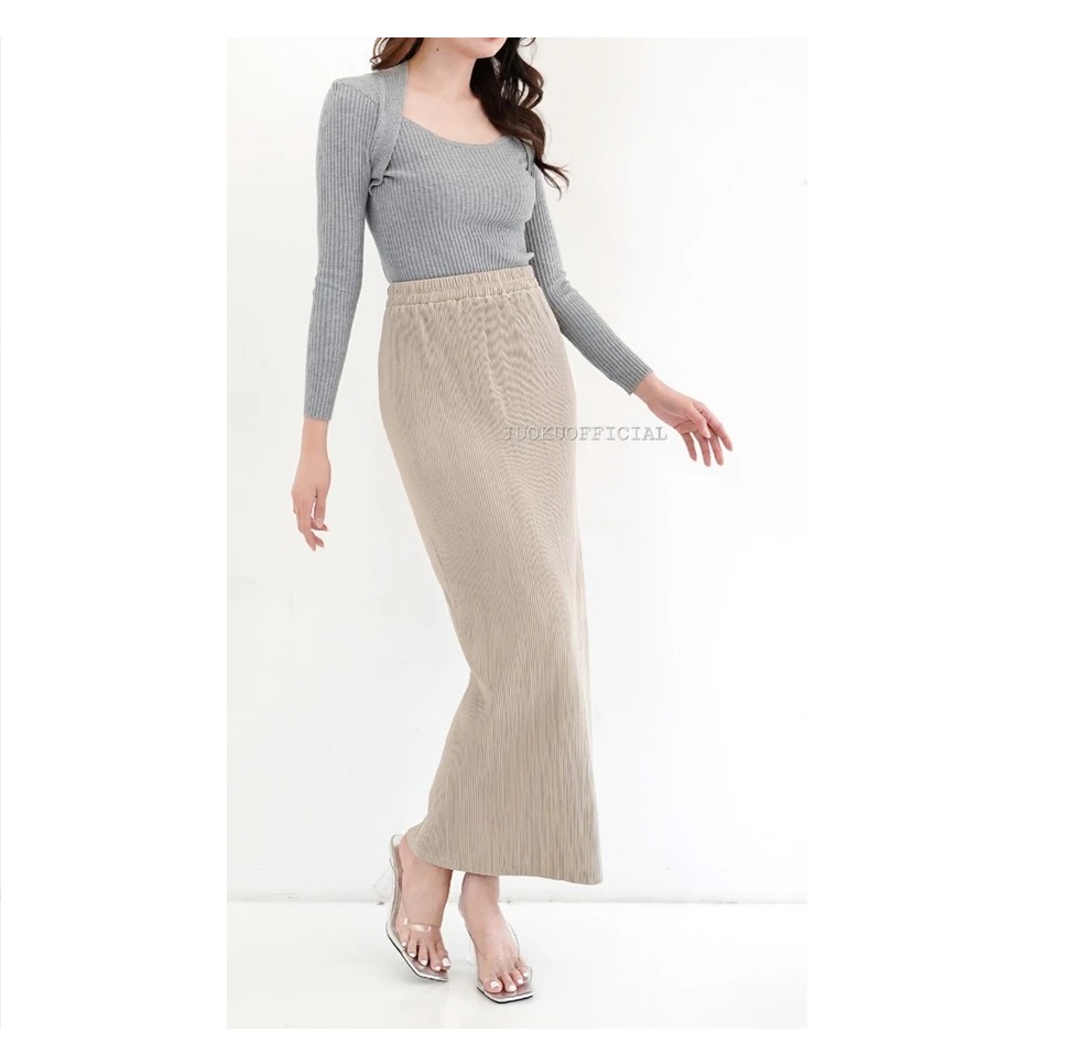  Juoku Rok Span Plisket Lidi