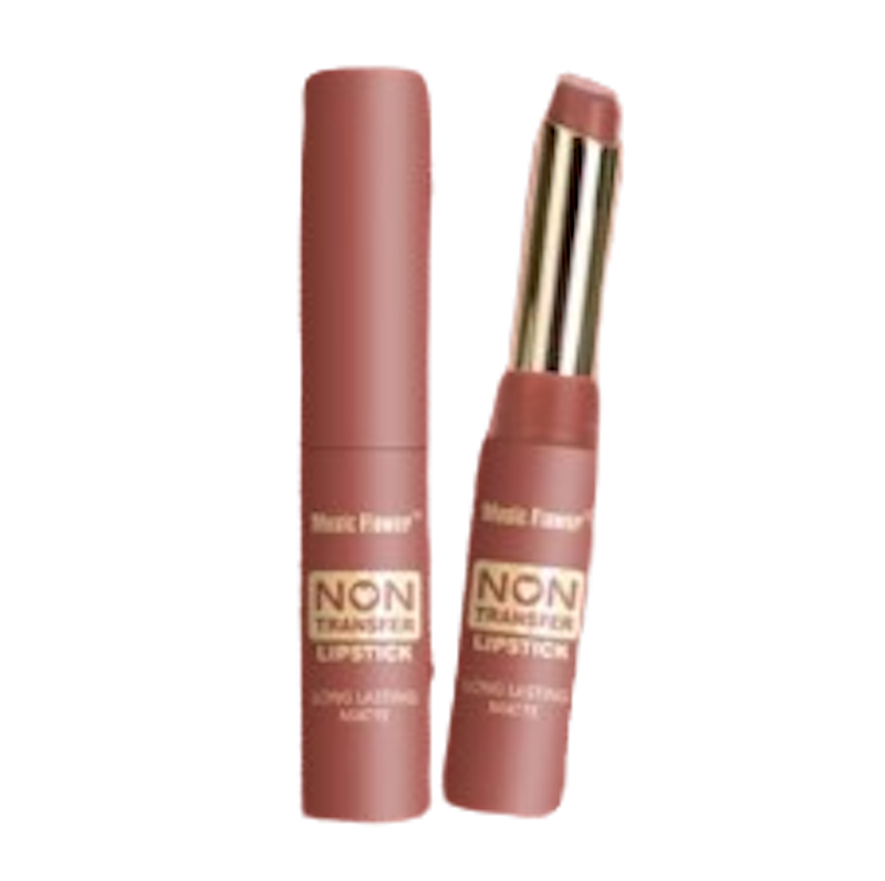Music Flower Matte Lipstick Silky 24H Long Lasting Transferproof #7 Sugar-Free Milk Coffee