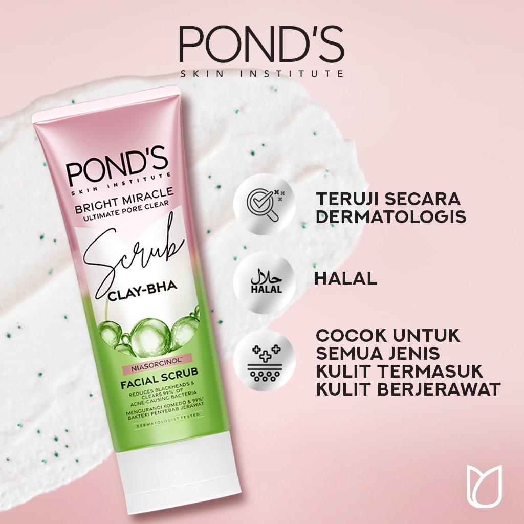 Unilever Pond's Bright Miracle Ultimate Pore Clear Facial Scrub 