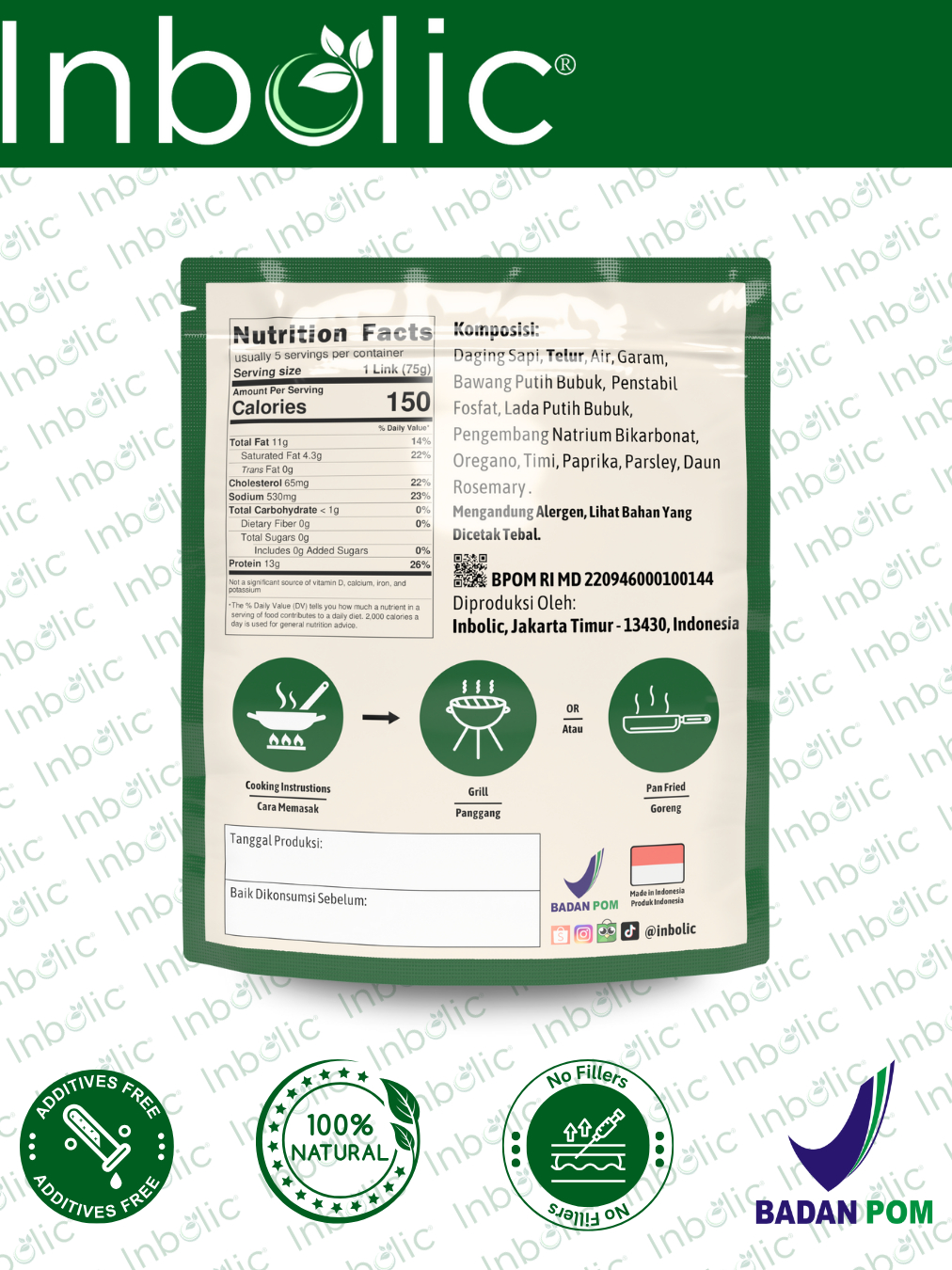 Inbolic Inbolic Italian Beef Sausage