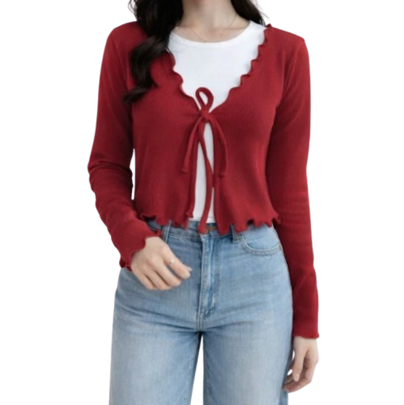 Vallina Outfit Cardigan Crop 1