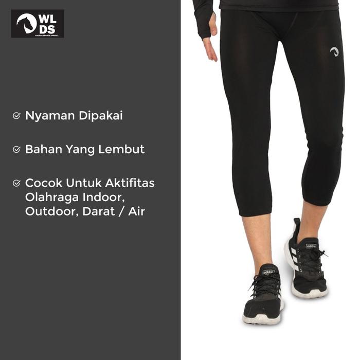 Waldos Sport Apparel WALDOS Celana Legging Pria 3/4 dan 7/8 Maximus Pants