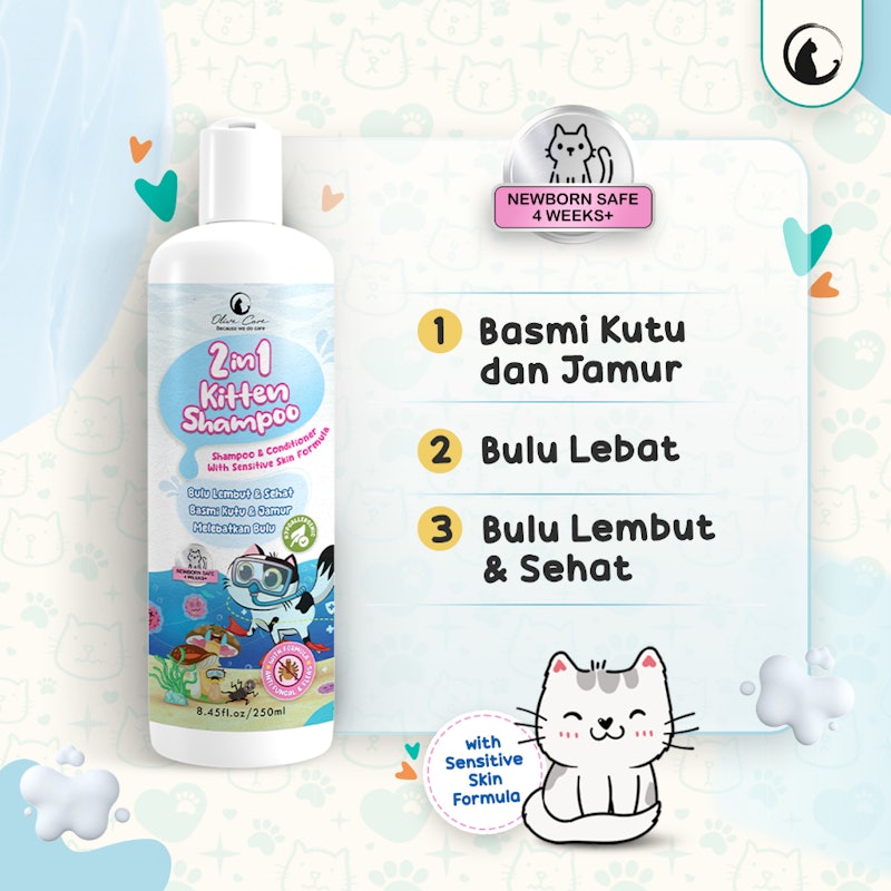 Olive Care 2in1 Kitten Shampoo 3