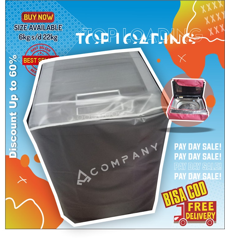 Cover Mesin Cuci 1 Tabung Top Loading 3