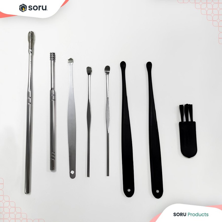 Solusi Rumah Nusantara  SORU Korek Kuping 8 in 1 Stainless Steel  ECS8007H