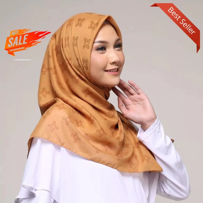 Jilbab Segi Empat Scarf Motif Premium Obelia DP