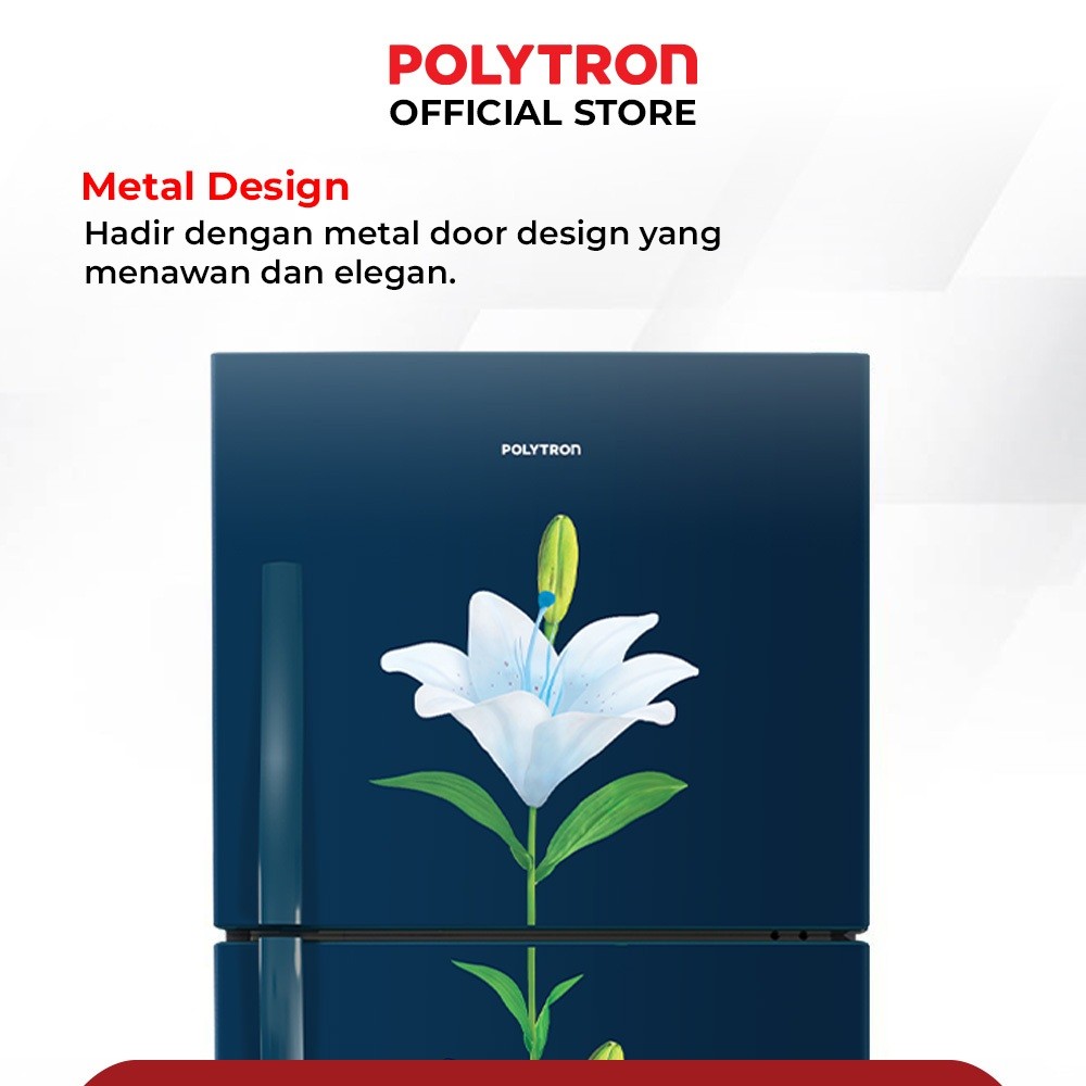 Hartono Istana Teknologi Polytron Kulkas 2 Pintu Beauty Steel 220 Liter  PRB 237LB