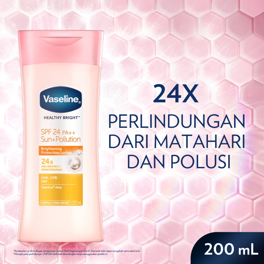 Unilever Indonesia Vaseline® Healthy Bright SPF 24 PA++ Sun+Pollution Brightening Protection Lotion