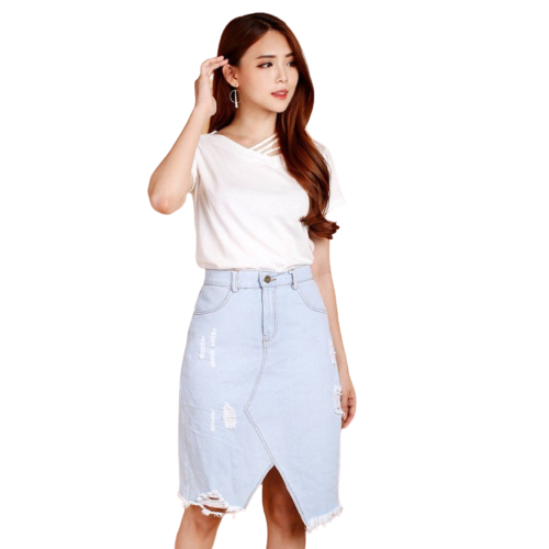 Niah Rok Jeans Skirt Midi