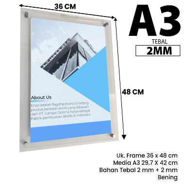 Frame Akrilik Ukuran A3 2