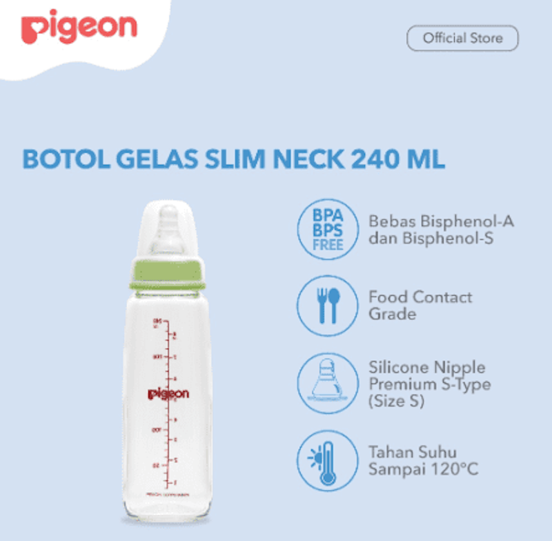 Botol Gelas K-8 (240ML) With S-Type Nipple 3